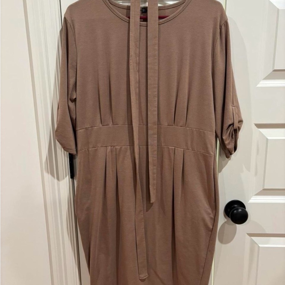 Elegant Brown Midi Dress